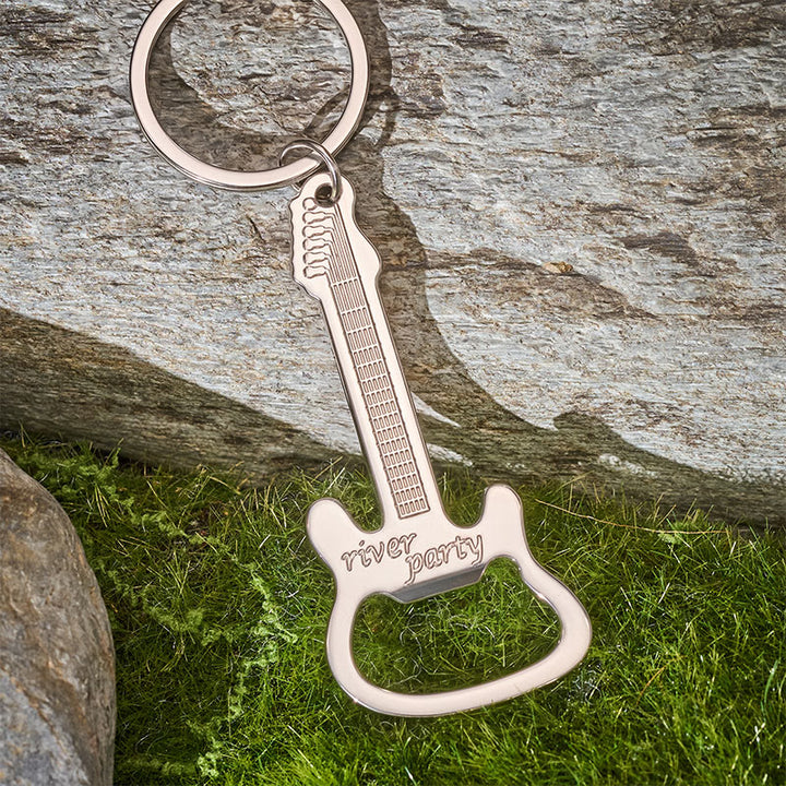 Einziehbarer Zahnstocher & Gitarren-Flaschenöffner, tragbares EDC-Set, Schlüsselanhänger - image 3