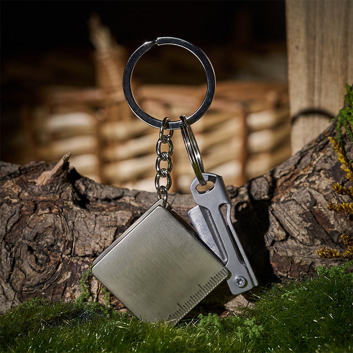 EDC-Klappmesser & Mini-Maßband-Schlüsselanhänger - Stil Nr. 1 - image 0