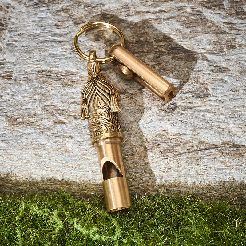 EDC-Einziehbares Universalmesser & Wolf-Notfallpfeife-Schlüsselanhänger - image 1