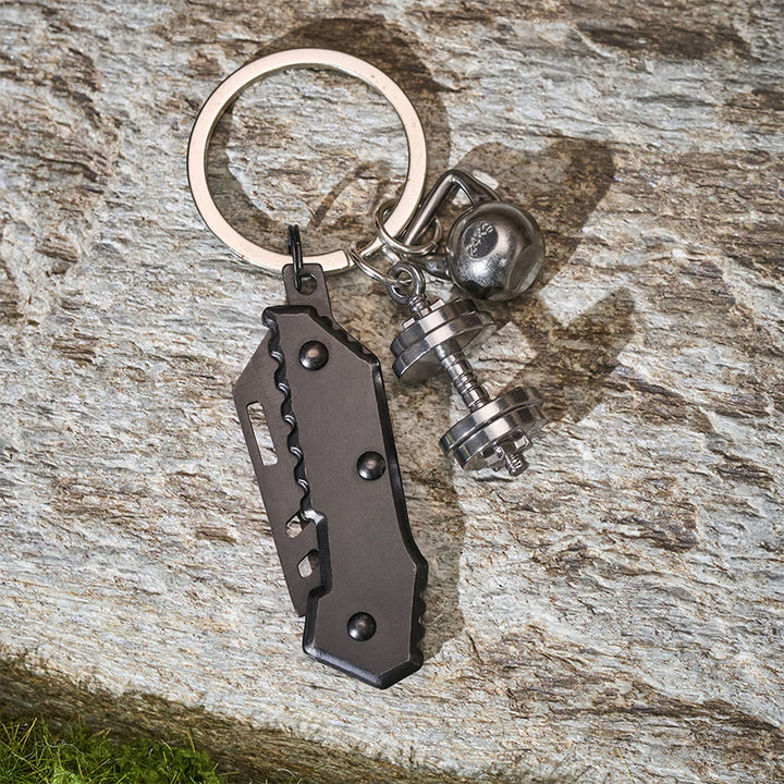 Fitness-Anhänger & Schlüsselanhänger mit kleinem Klappmesser - image 2