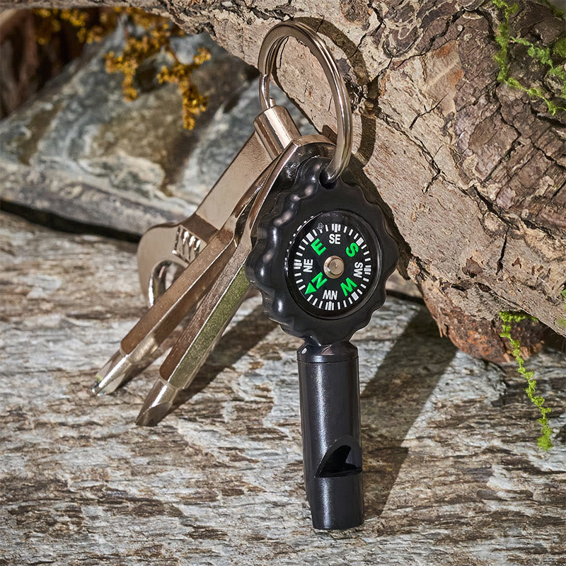 EDC-Multitool mit Überlebenspfeife, Kompass und Schlüsselanhänger - image 1