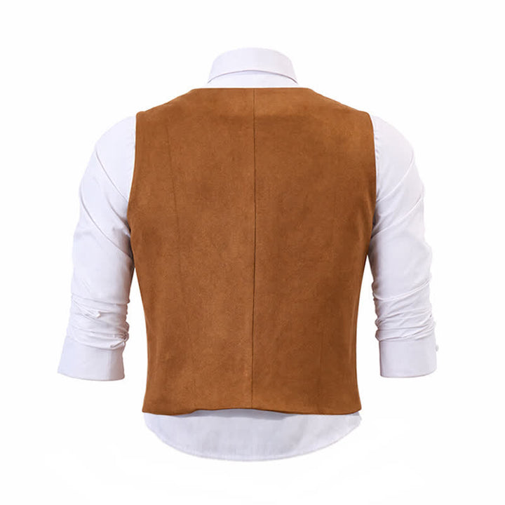 Traditionelle braune Cowboyweste im Westernstil für Herren - image 10