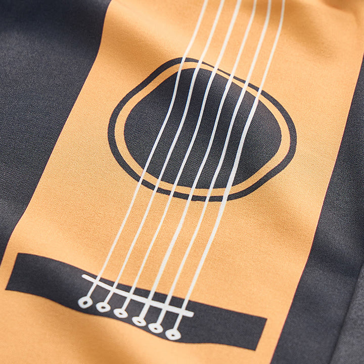 Herren-Streetwear-Freizeithemd mit kreativem Akustikgitarren-Print - image 10