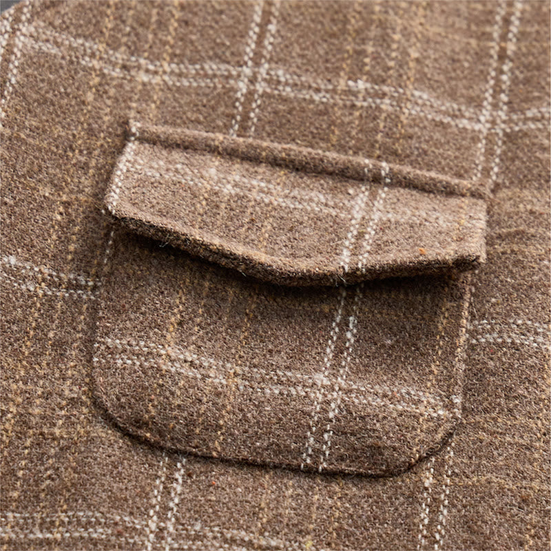 Leichte Herrenweste im britischen Stil mit Karomuster für Business und Freizeit - image 8