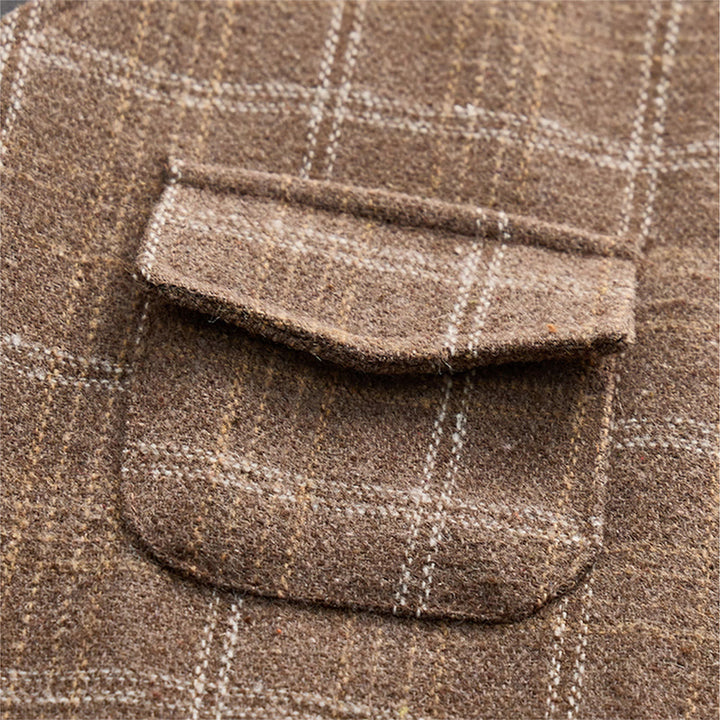 Leichte Herrenweste im britischen Stil mit Karomuster für Business und Freizeit - image 8