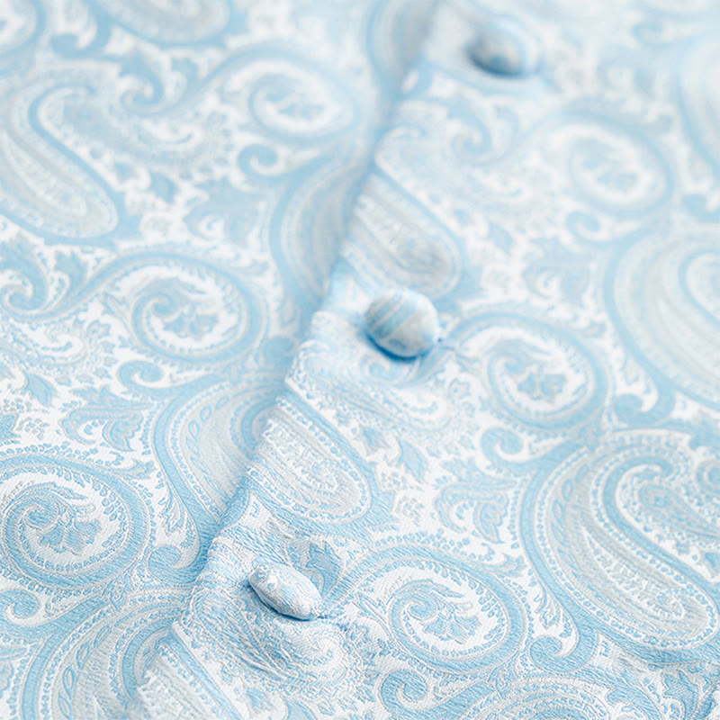 Herren-Weste mit Paisley-Jacquardmuster, 3-teiliges Anzugset - image 11