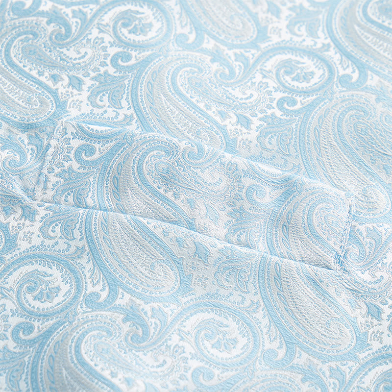 Herren-Weste mit Paisley-Jacquardmuster, 3-teiliges Anzugset - image 10