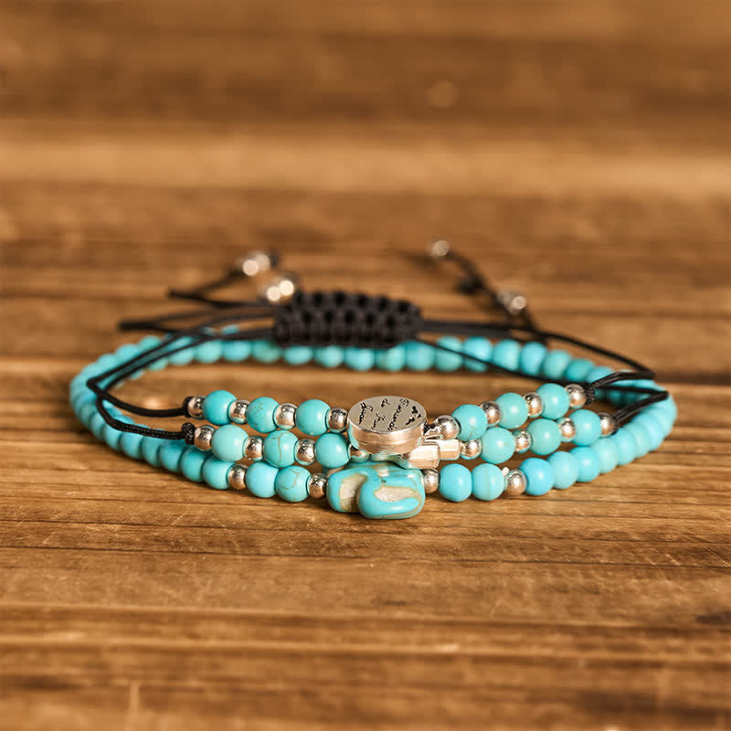 3-teiliges Armbandset mit westlichem Kaktus-Türkis für mehr Selbstvertrauen - Türkis - image 0