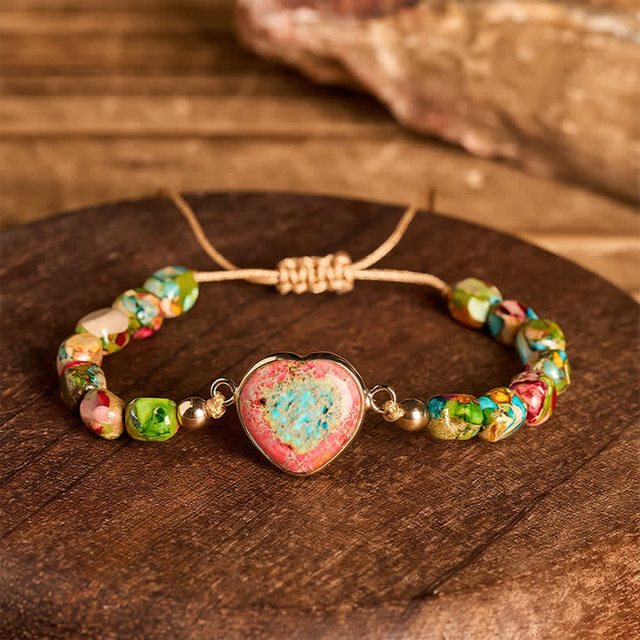 Boho Soul Heart Armband aus natürlichem Kaiserstein - image 2