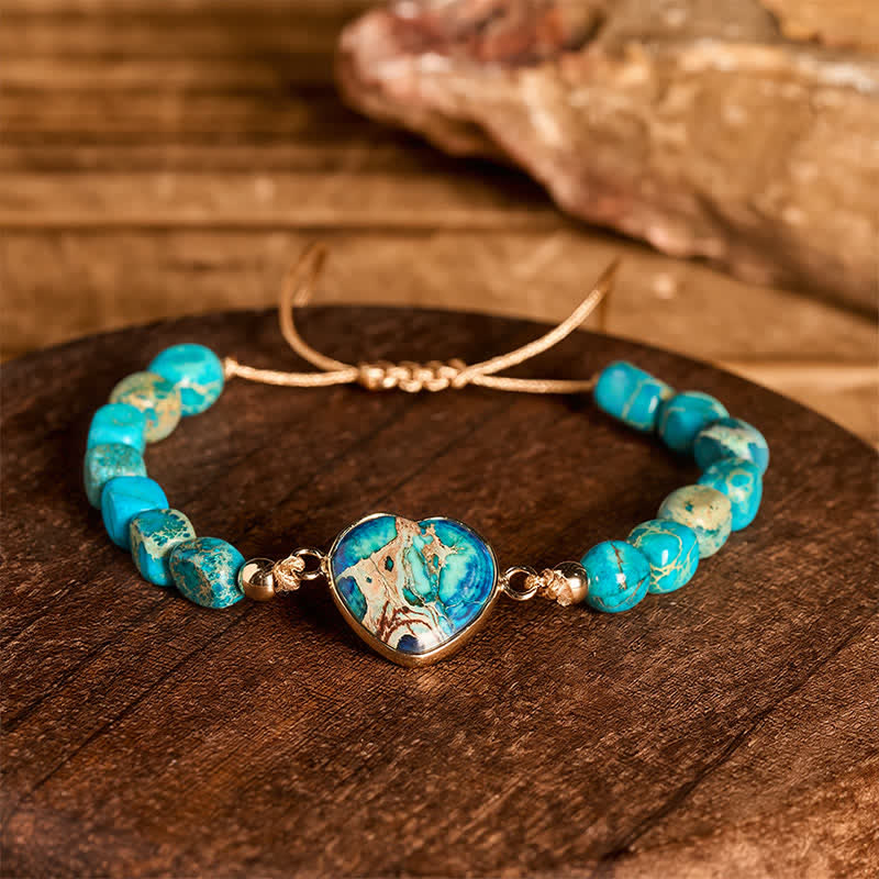 Boho Soul Heart Armband aus natürlichem Kaiserstein - image 10