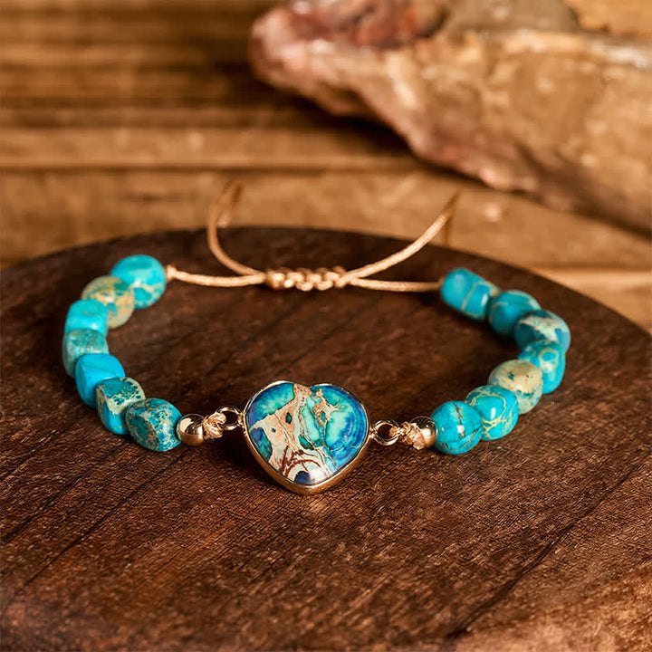 Boho Soul Heart Armband aus natürlichem Kaiserstein - image 10