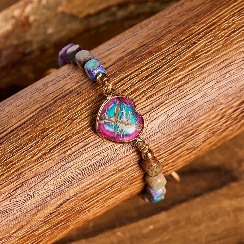 Boho Soul Heart Armband aus natürlichem Kaiserstein - image 5