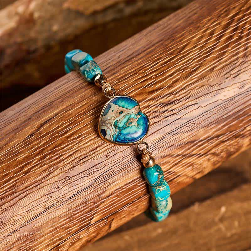 Boho Soul Heart Armband aus natürlichem Kaiserstein - image 9