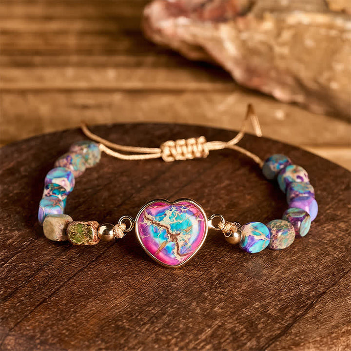 Boho Soul Heart Armband aus natürlichem Kaiserstein - image 6