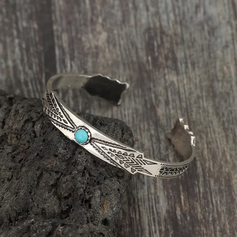Vintage Boho Tribal Desert Arrow Türkis Offenes Armband - image 2