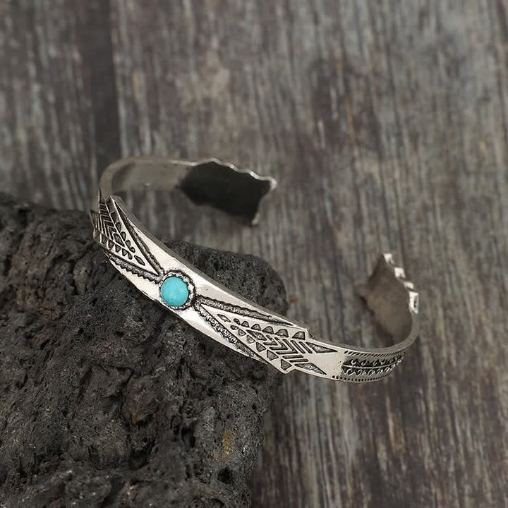 Vintage Boho Tribal Desert Arrow Türkis Offenes Armband - image 2