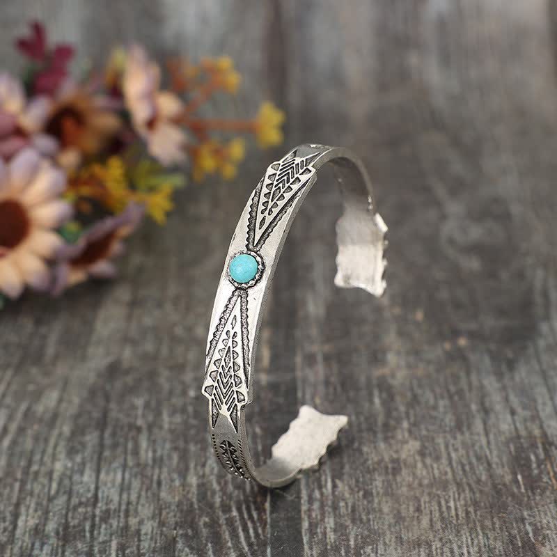 Vintage Boho Tribal Desert Arrow Türkis Offenes Armband - image 3