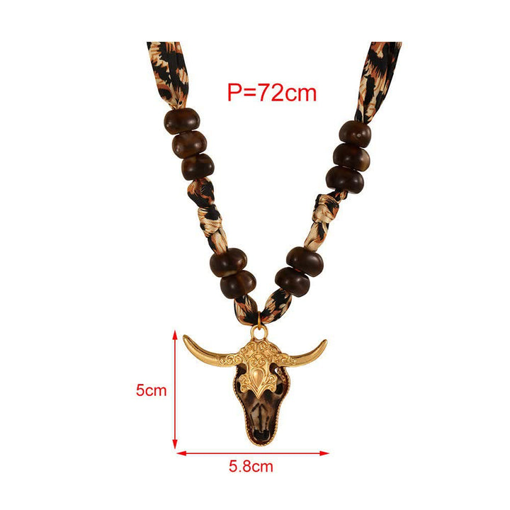 Desert Spirit Longhorn Leopard Boho Schal-Halsketten-Kollektion - image 7