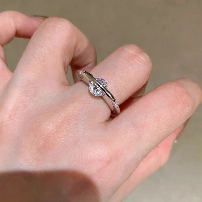Drehbarer Planetenring, offener, verstellbarer, messingplattierter Goldring für Damen, täglich - image 3