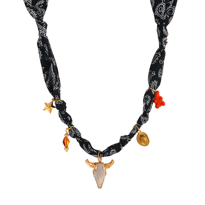 Boho Western Edition Cowboy Charms Schal-Halsketten-Kollektion - Schwarz - image 5