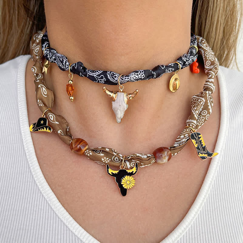 Boho Western Edition Cowboy Charms Schal-Halsketten-Kollektion - image 0