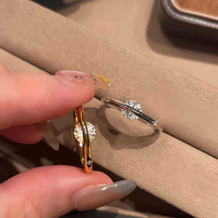 Drehbarer Sternring aus 925er Silber, zierlicher Planetenring mit drehbarem Motiv für Damen – das perfekte Geschenk für jeden Tag - image 0