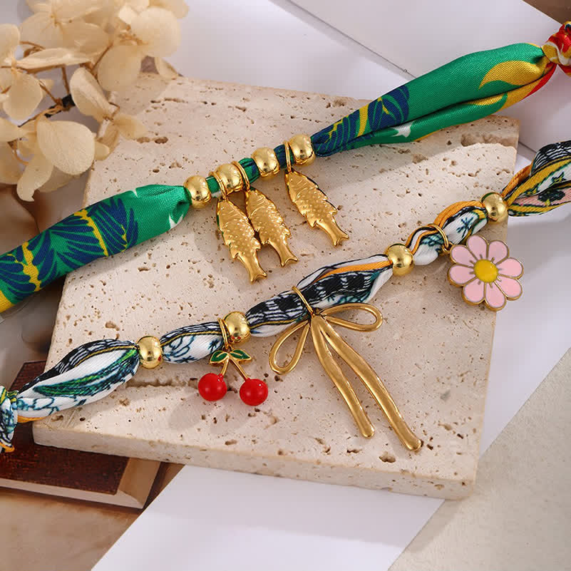 Kirschblüten-Goldfisch-Anhänger, tropischer Pop-Schal-Halskette - image 4