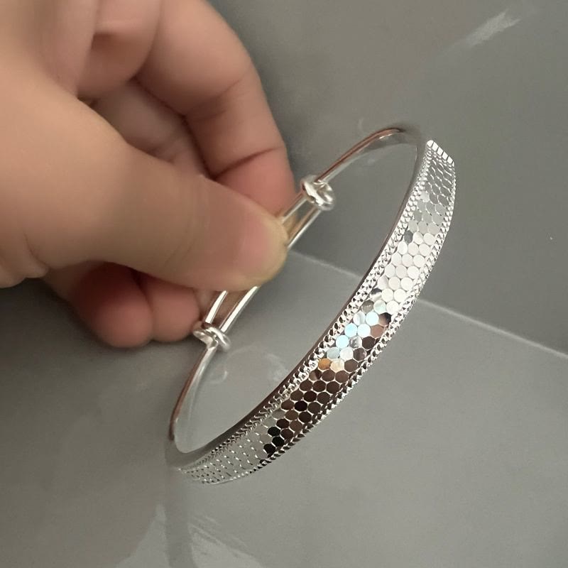 Verstellbares Armreif mit Drachenschuppenmuster, Kupferarmband mit Zug- und Druckverschluss für Damen - image 1