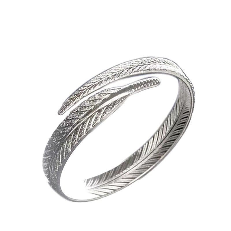 Vintage-Armreif mit Federverschluss, verstellbar, silberfarben, für Damen - image 11