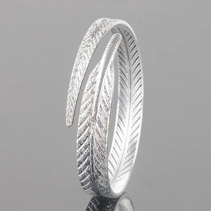 Vintage-Armreif mit Federverschluss, verstellbar, silberfarben, für Damen - image 0