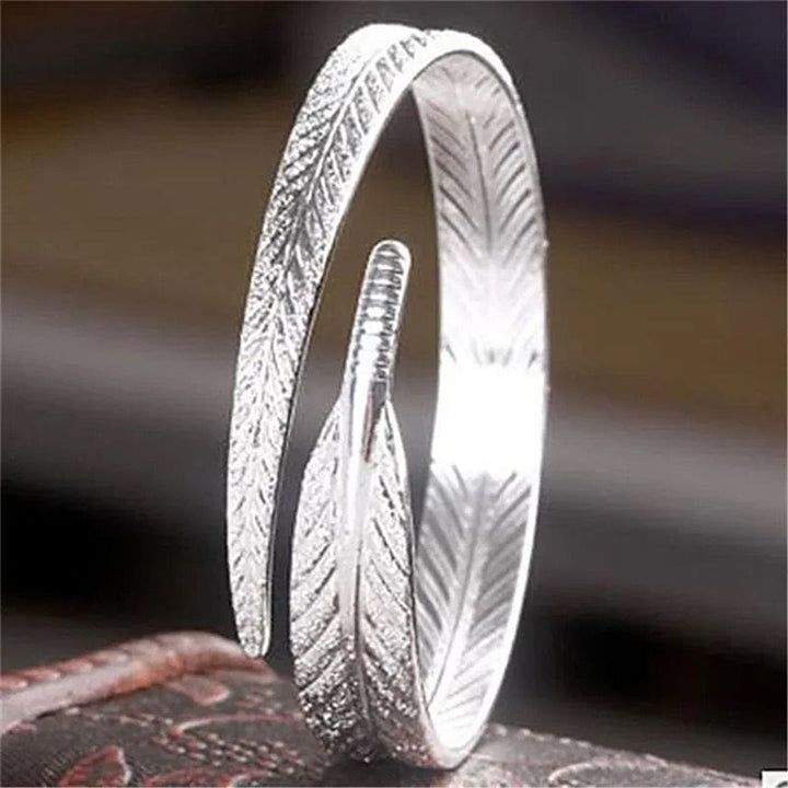 Vintage-Armreif mit Federverschluss, verstellbar, silberfarben, für Damen - Stil Nr. 1 - image 1