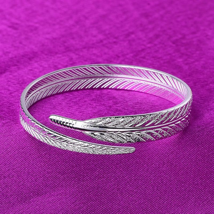 Vintage-Armreif mit Federverschluss, verstellbar, silberfarben, für Damen - image 8