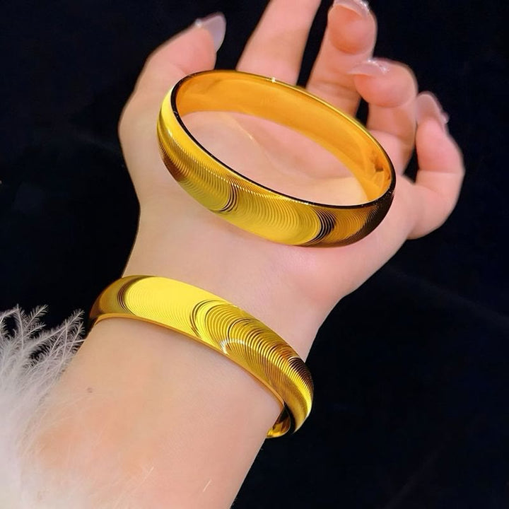Breites, geschlossenes Katzenaugen-Armband, Vintage-Armband aus poliertem Material für Damen - image 9