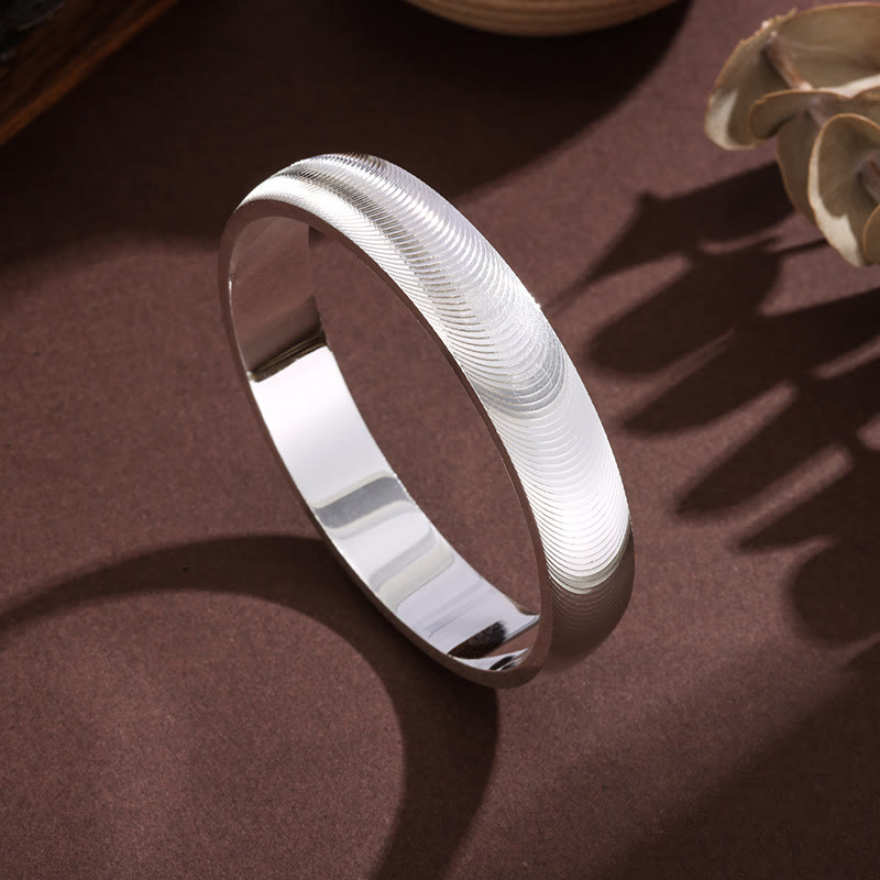 Breites, geschlossenes Katzenaugen-Armband, Vintage-Armband aus poliertem Material für Damen - Silber - 62 - image 0