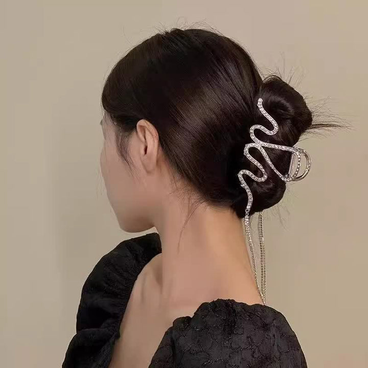 Siren Snake Strass-Haarspange für Damen mit Kristallquasten - image 3