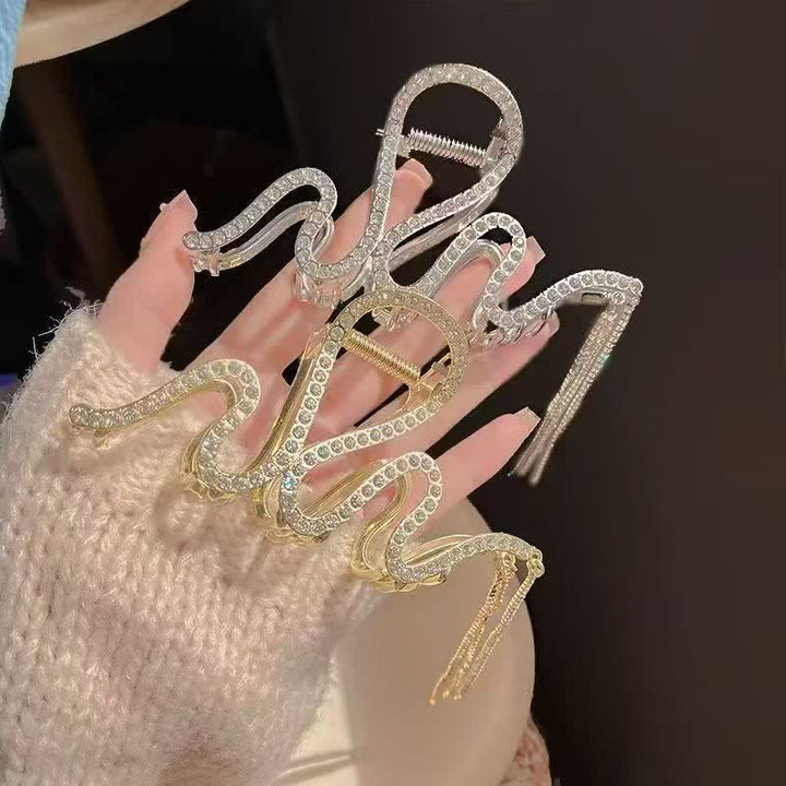 Siren Snake Strass-Haarspange für Damen mit Kristallquasten - image 4