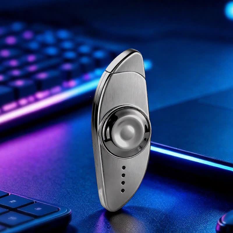 Kreativer Fidget Spinner zur Linderung von Augenstress Butanfeuerzeug - Leer - Grau - image 18
