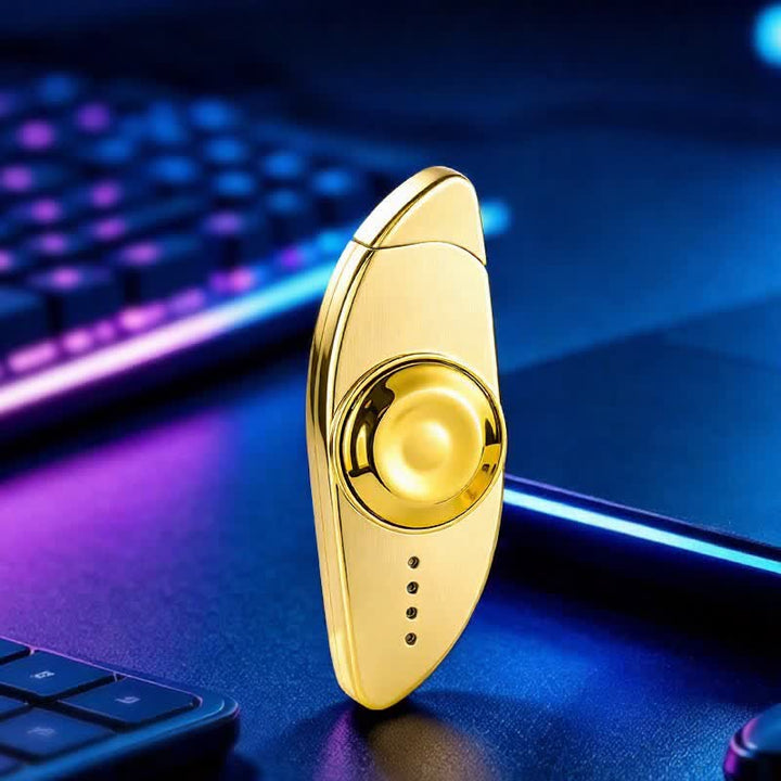 Kreativer Fidget Spinner zur Linderung von Augenstress Butanfeuerzeug - Leer - Gold - image 16