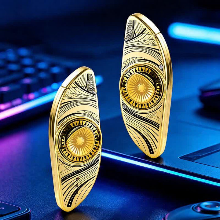 Kreativer Fidget Spinner zur Linderung von Augenstress Butanfeuerzeug - Auge - Gold - image 1