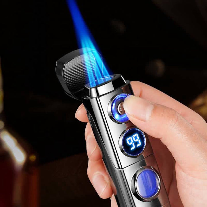 4-in-1 Smart Triple Flame Zigarrenfeuerzeug mit integrierter Zigarrenablage und Anstechhilfe - image 2