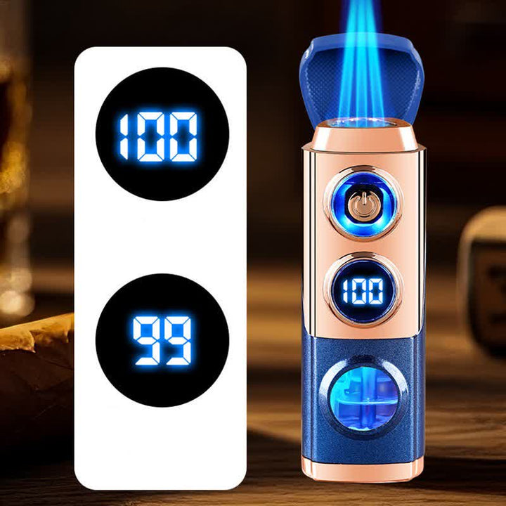 4-in-1 Smart Triple Flame Zigarrenfeuerzeug mit integrierter Zigarrenablage und Anstechhilfe - image 11