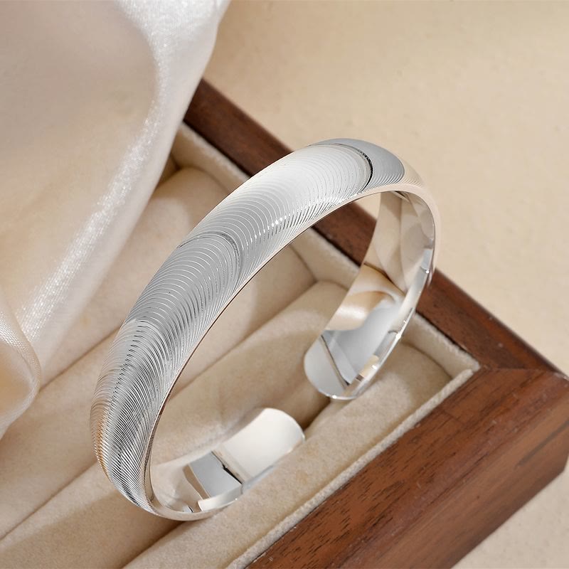 Verstellbares, offenes Armband mit Katzenaugenmuster, galvanisiert, für Damen - image 5