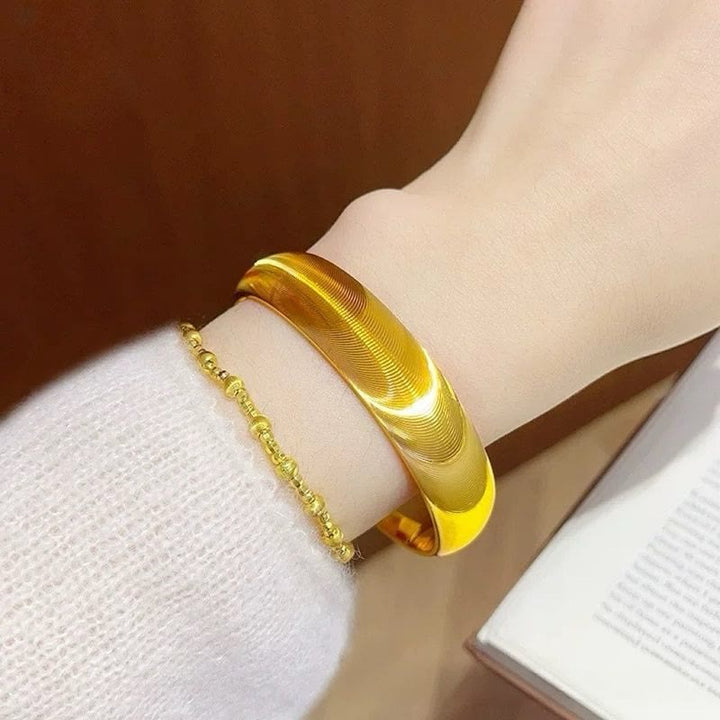 Verstellbares, offenes Armband mit Katzenaugenmuster, galvanisiert, für Damen - image 2