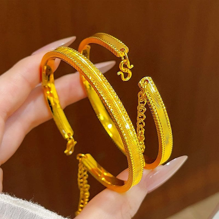 Vintage offenes, verstellbares Armband mit Quaste in Form eines Münzkürbisses, Retro-Armband, galvanisiert, für Damen - image 0
