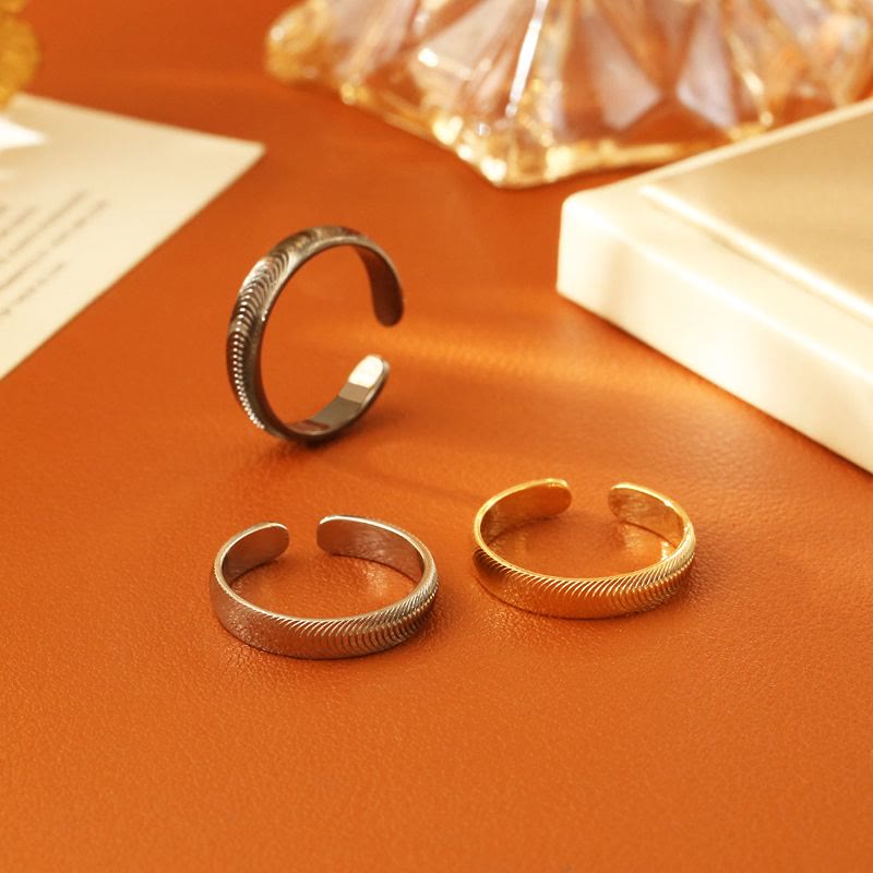 Vintage-Ring mit Drachenschuppenmuster, verstellbar, offen, Unisex - image 2