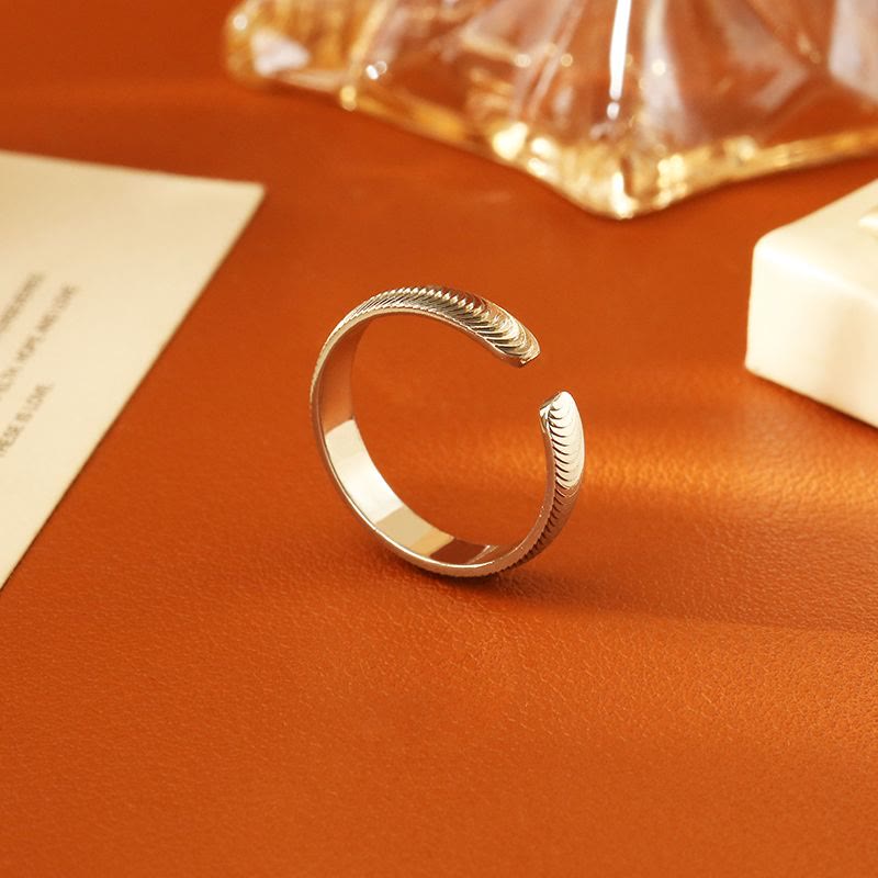 Vintage-Ring mit Drachenschuppenmuster, verstellbar, offen, Unisex - image 1
