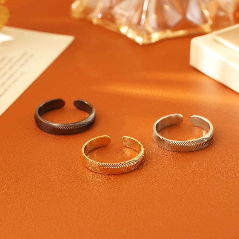Vintage-Ring mit Drachenschuppenmuster, verstellbar, offen, Unisex - image 3