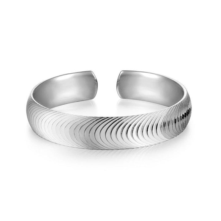 S925 Silber Katzenaugenring, offener, verstellbarer Ring für Damen - Silber - image 2