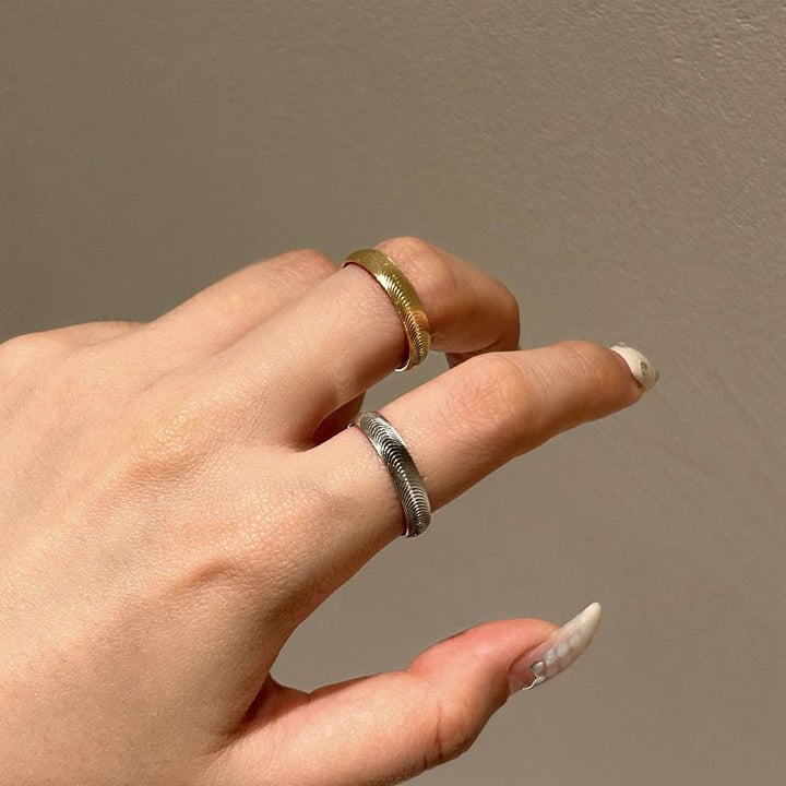 S925 Silber Katzenaugenring, offener, verstellbarer Ring für Damen - image 1