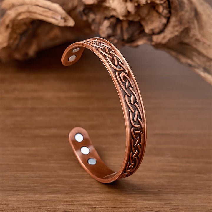 Magnetisches Heilarmband aus Kupfer mit Rosenblütenmotiv - Rotbronze - image 0